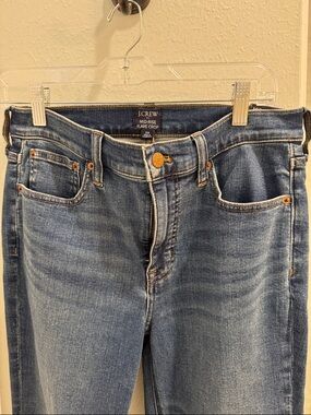 J. Crew Mid-Rise Flare Cropped Jeans in Classic Blue Wash NWT